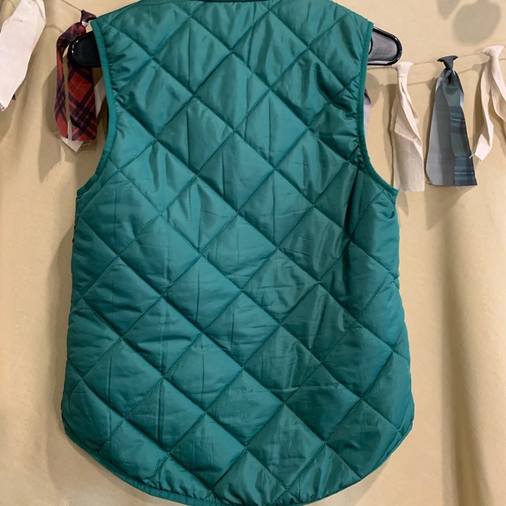 41 Hawthorn - Wilco Solid Quilted Vest - Green and Blue - Size S - Picture 3 of 5